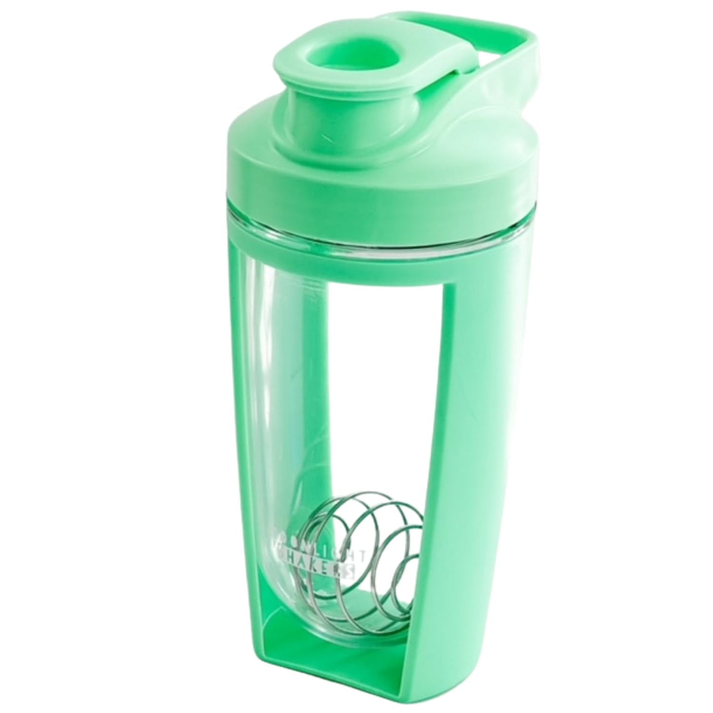 Moonlight Makers Green16oz Protein Shaker Bottle with Steel Whisk Ball Leakproof Gym Bottle Shaker Cups for Protein Shakes Dishwasher Safe Fitness Gifts Preworkout Drink Mixer