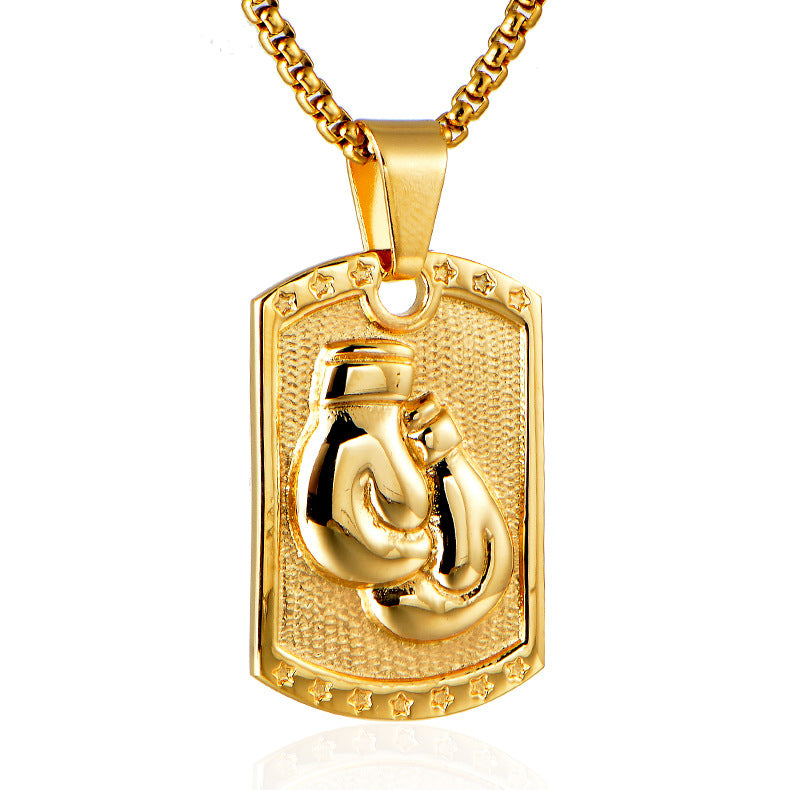 Men's Boxing Glove Pendant Necklace - Creative Gift