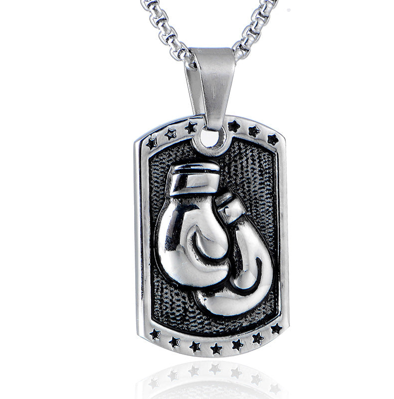 Men's Boxing Glove Pendant Necklace - Creative Gift