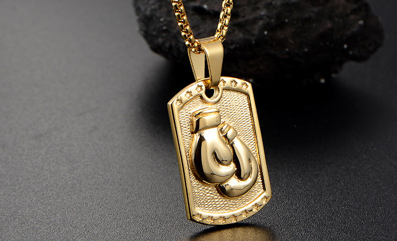Men's Boxing Glove Pendant Necklace - Creative Gift